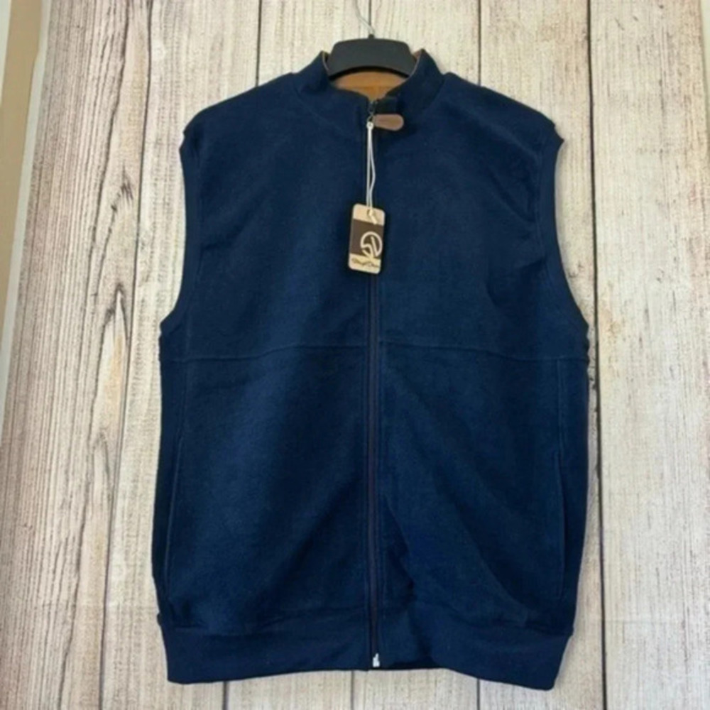 Vintage Mens Straight Denim Fleece Golf vest size XL
